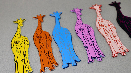 Giraffe Shaped Leather Bookmark