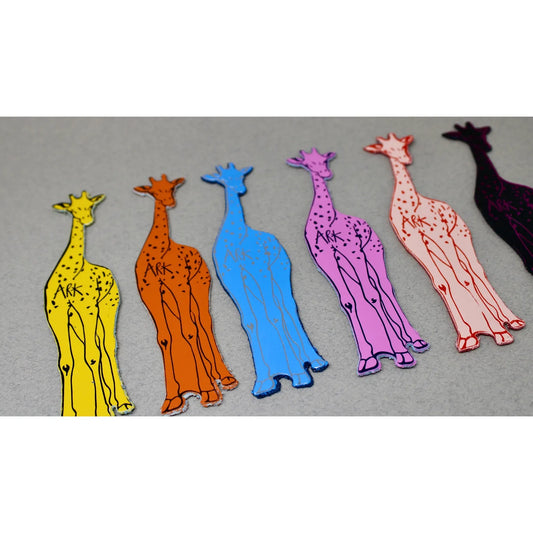 Giraffe Shaped Leather Bookmark