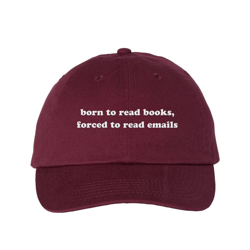 Born To Read Books Embroidered Hat