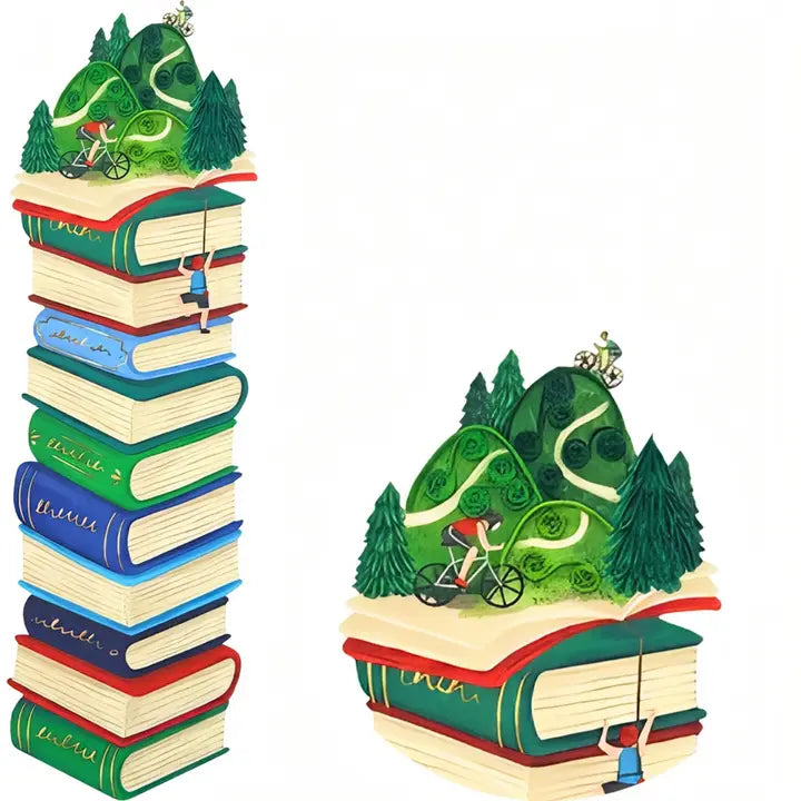 Quilling Books Mountain Bookmark