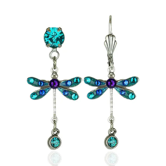Cadence Crystal Dragonfly Earrings