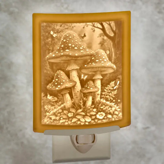 Magic Mushrooms Porcelain Lithophane Night Light