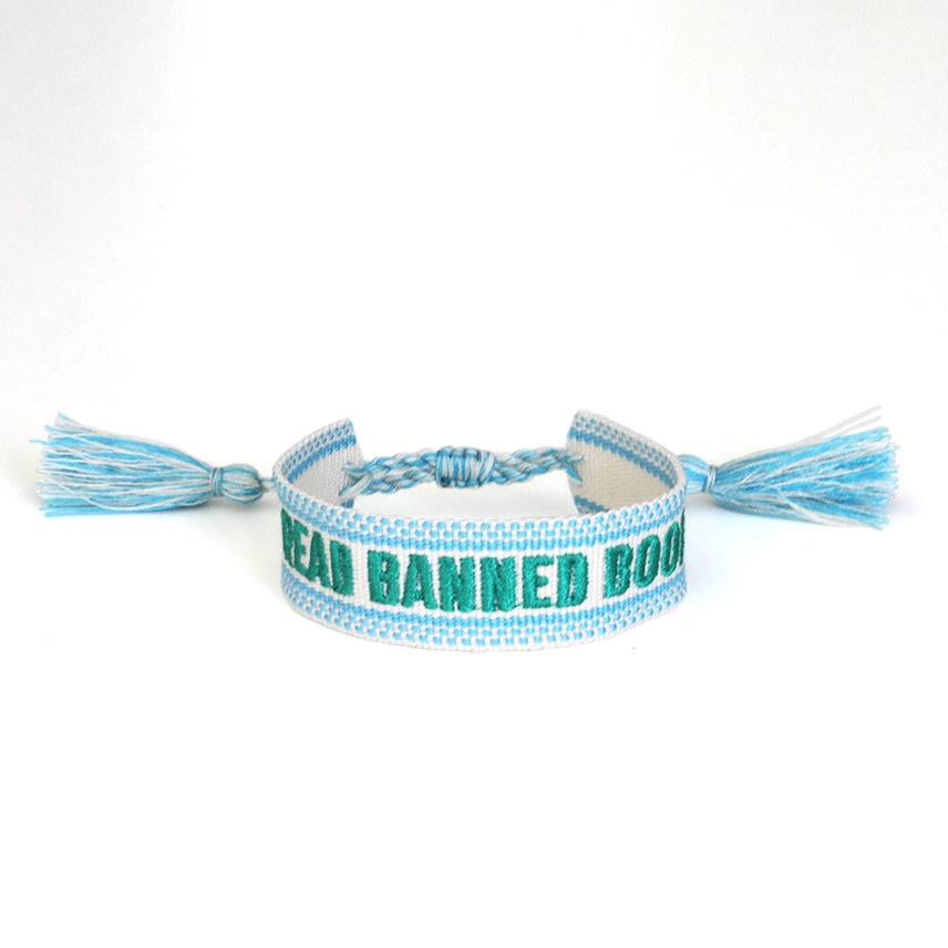 Read Banned Books Embroidered Bracelets