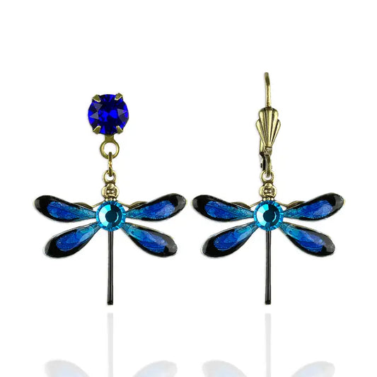 Talia Crystal Dragonfly Earrings