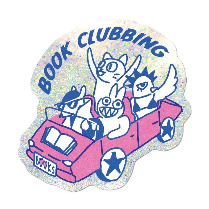 Book Clubbing - Die-Cut Sticker