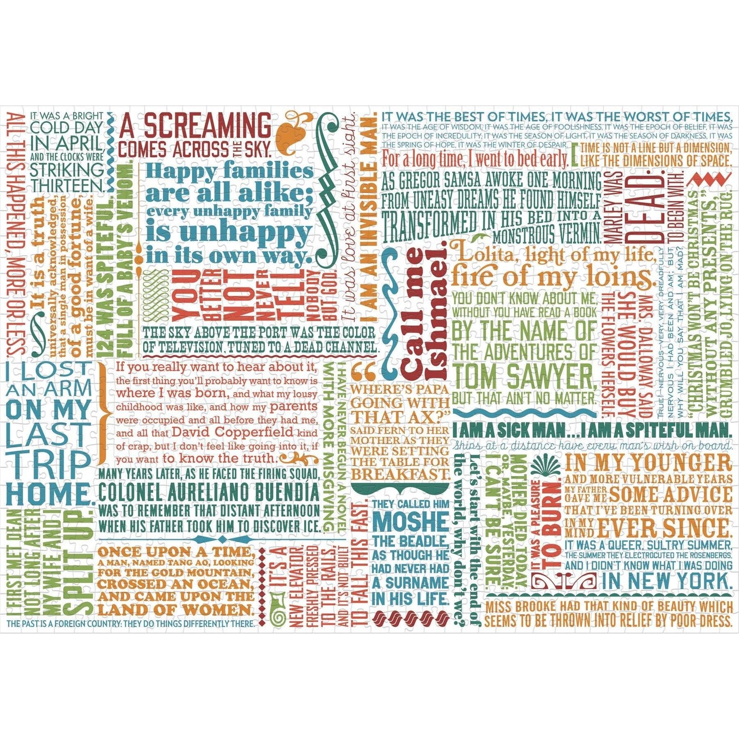 Great First Lines of Literature Jigsaw Puzzle