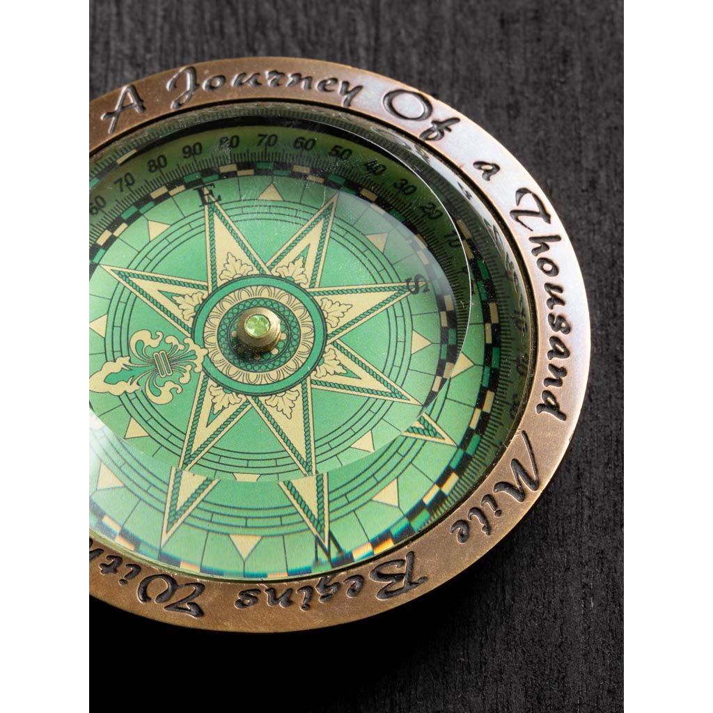 Green Compass Paperweight