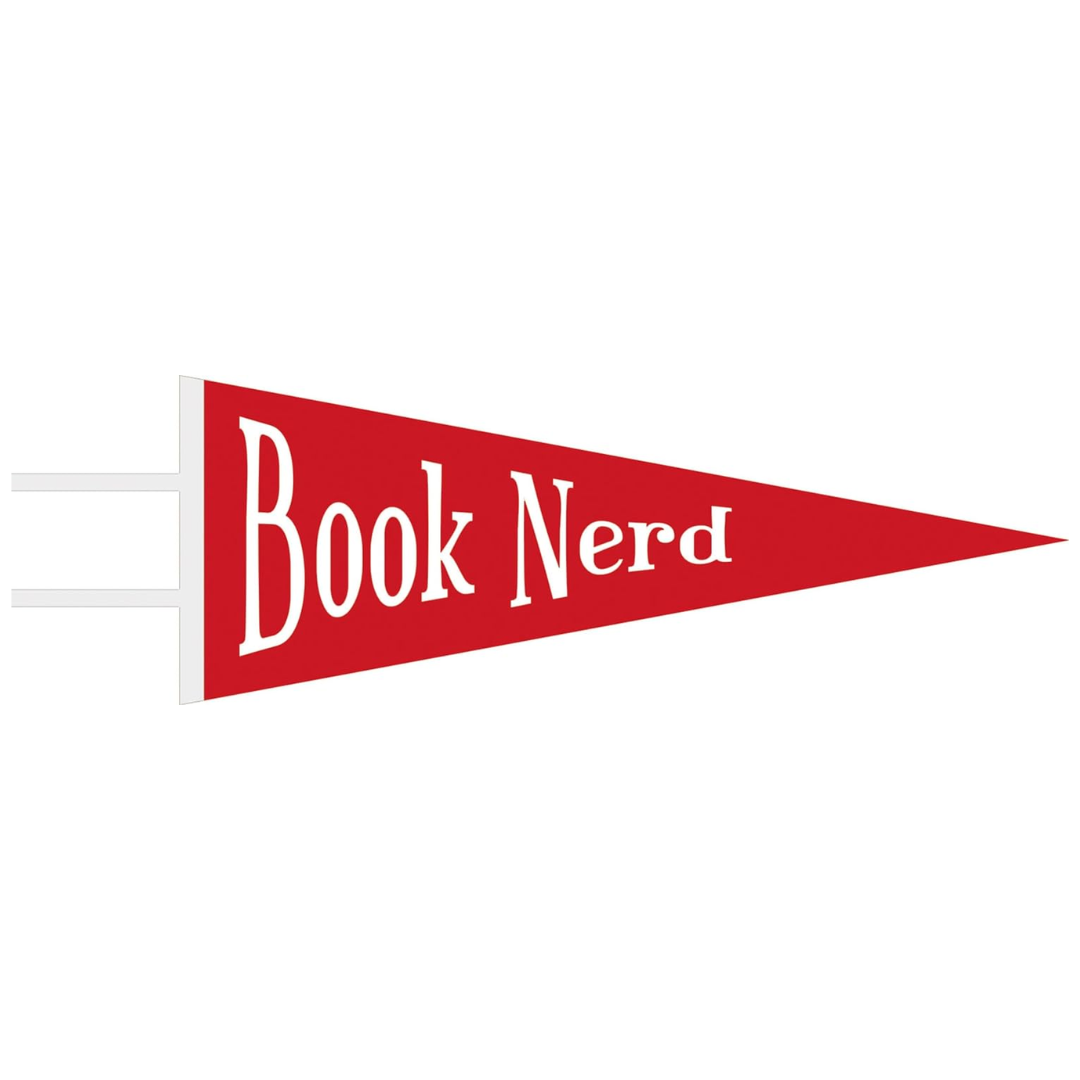 Book Nerd Pennant (Vintage-Styled)