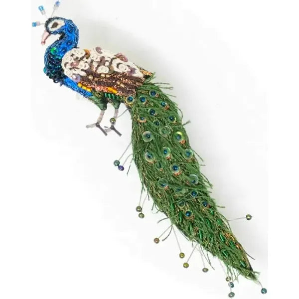 Jewelled Peacock Pin