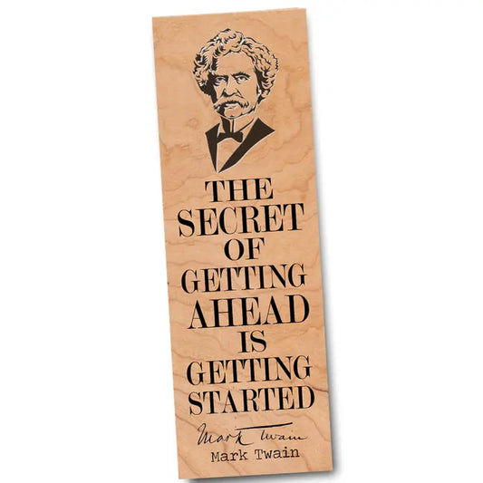 Mark Twain "Getting ahead" Literary Bookmark