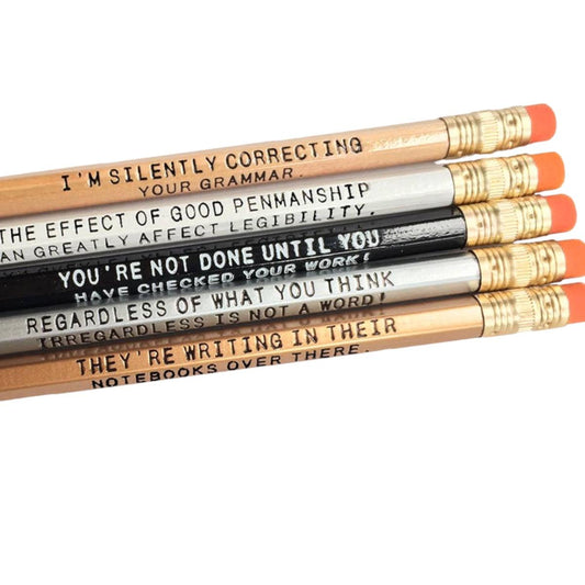 Set of 5 Deluxe 2 Grammar Pencils